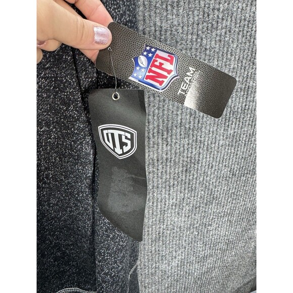 NFL Atlanta Falcons Pullover Sweatshirt Womens Medium Heather Black Gray Logo - Picture 3 of 8